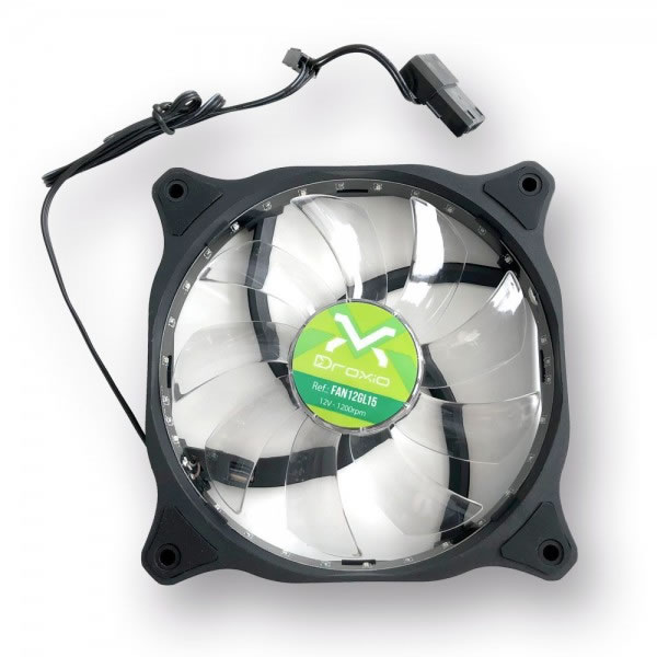 Ventilador Droxio Gaming 12x12cm Verde